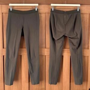 J.Crew Pixie Ponte Pant Stretch in Olive Green Back Zipper Women’s size 10R